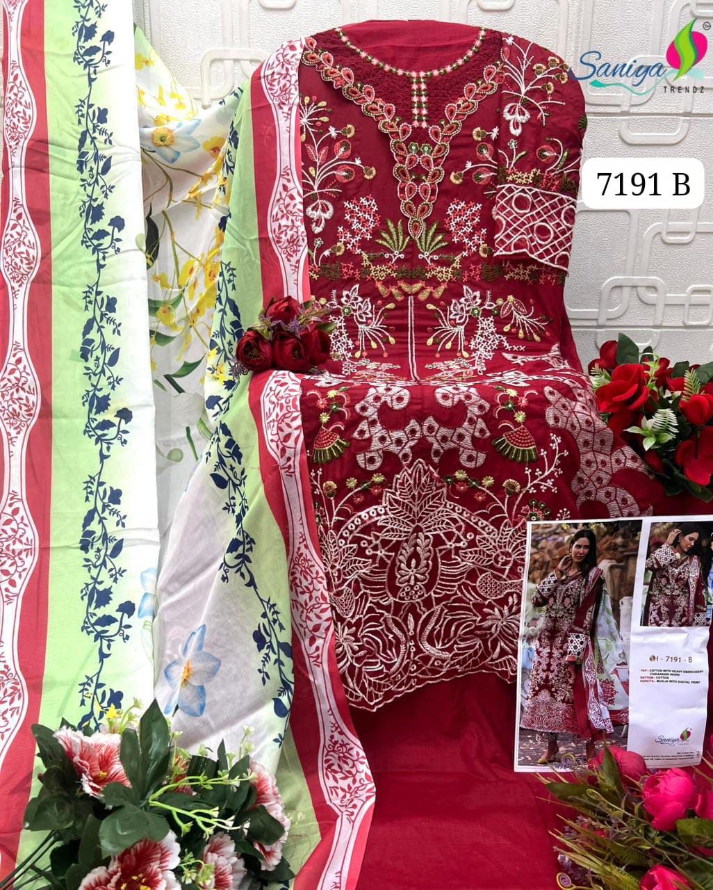7191-B Saniya Trendz Pakistani Salwar Suit