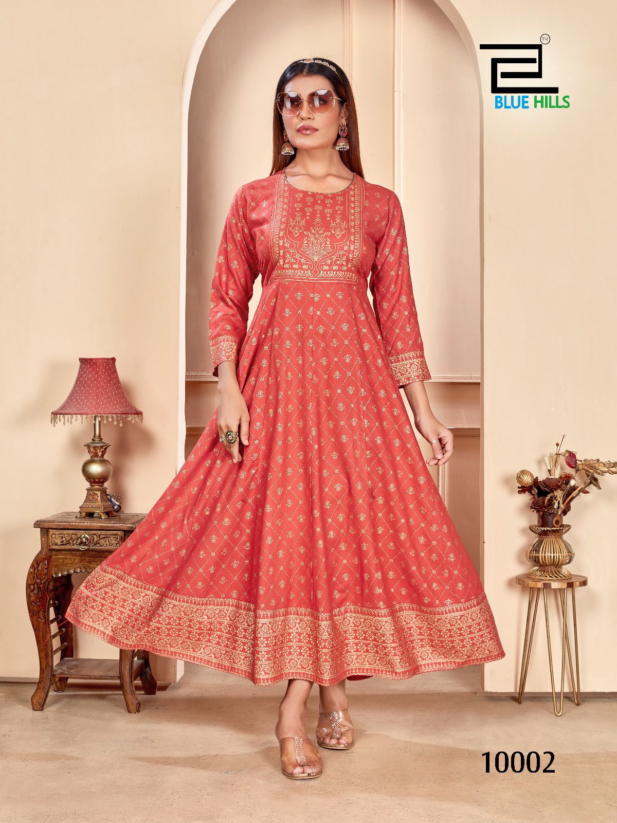 10002 Shimmer Bluehills Anarkali Style Kurti