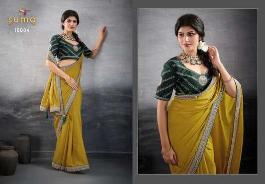 10004 Mehar Suma Designer Chocolate Sarees