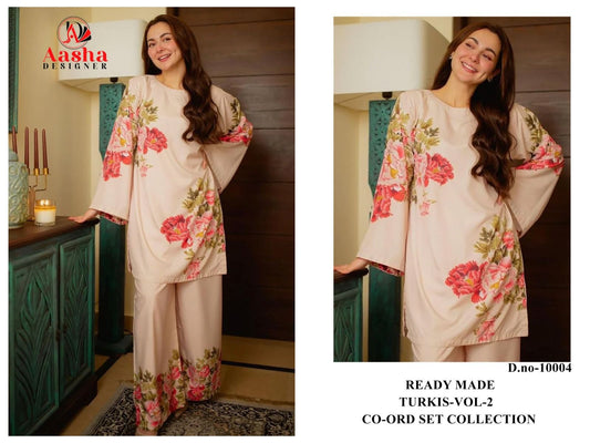 10004 Turkis Vol-2 Karachi Aasha Designer Printed Co Ord Set