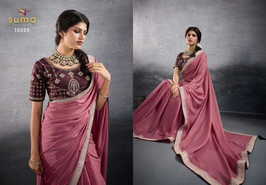 10005 Mehar Suma Designer Chocolate Sarees