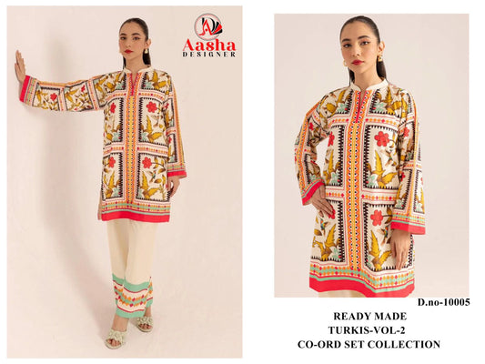 10005 Turkis Vol-2 Karachi Aasha Designer Modal Co Ord Set