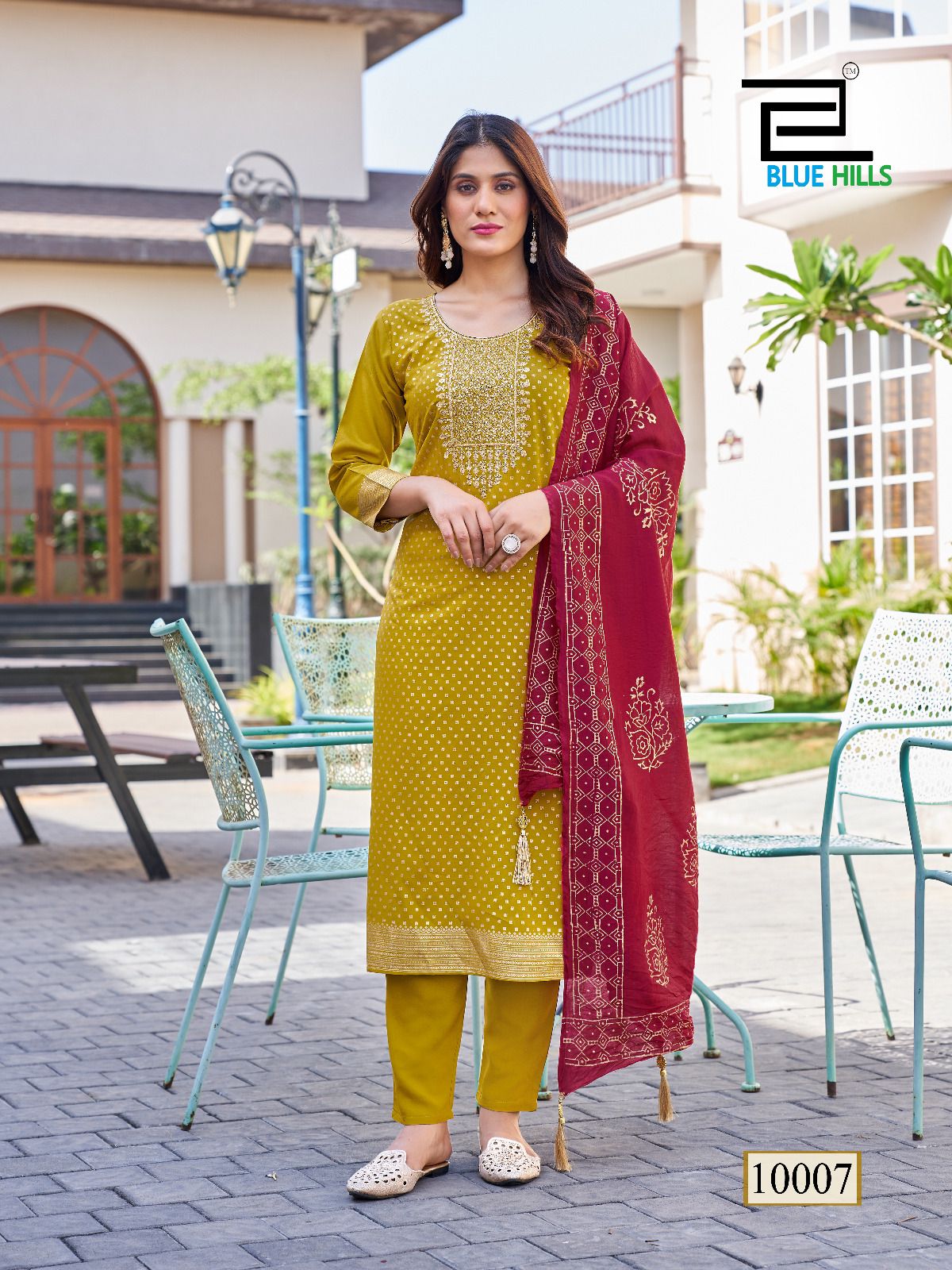 10007 Libaas Vol 2 Bluehills 14 Kg Rayon Readymade Suits