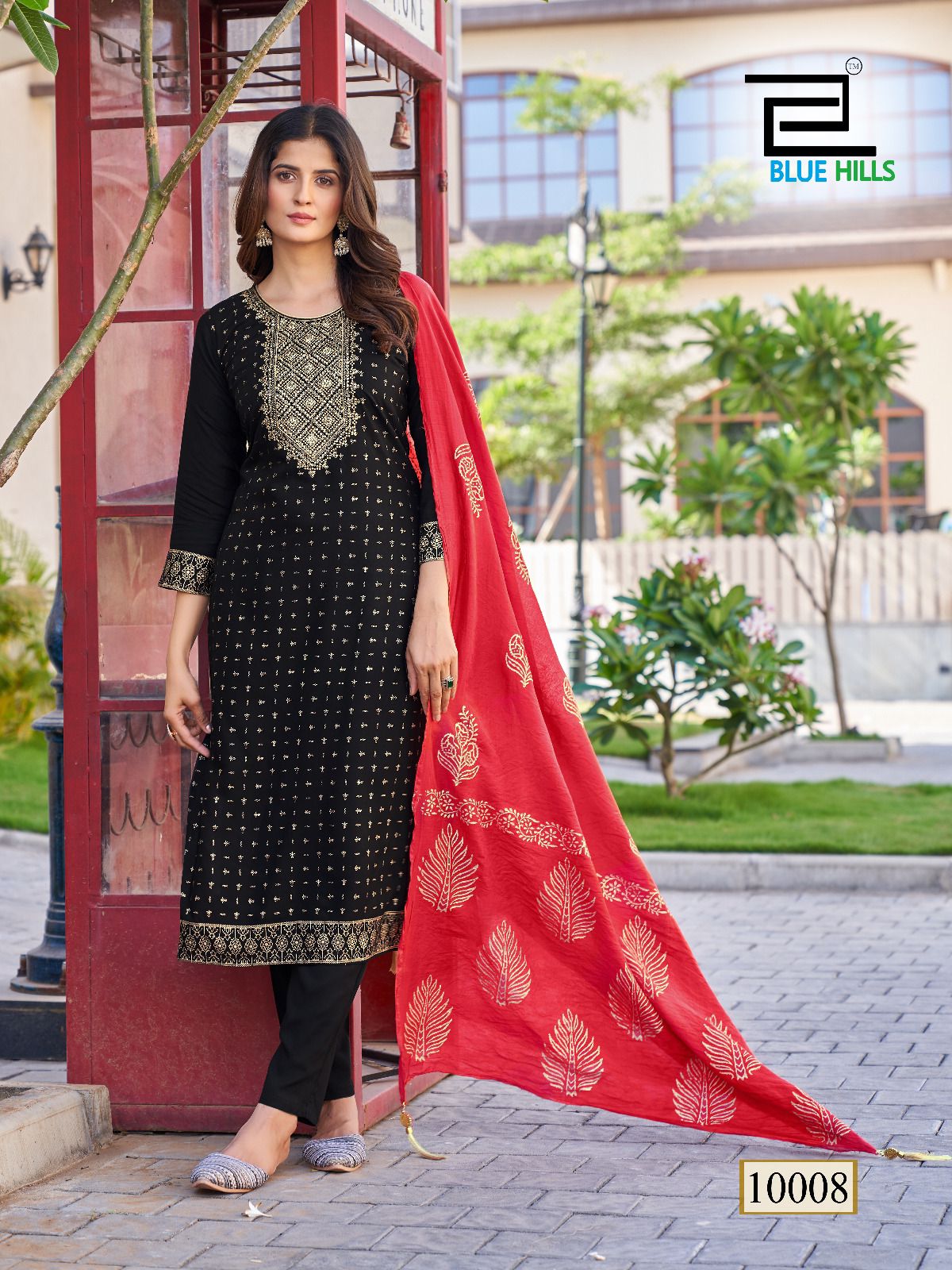 10008 Libaas Vol 2 Bluehills 14 Kg Rayon Readymade Suits