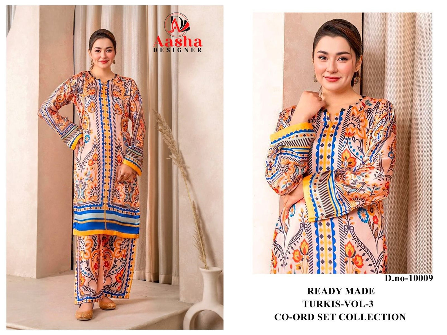 10009 Turkis Vol-3 Karachi Aasha Designer Printed Co Ord Set