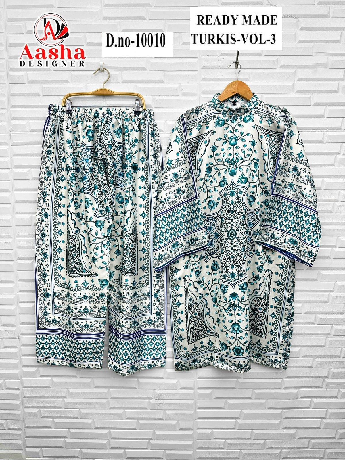 10010 Turkis Vol-3 Karachi Aasha Designer Printed Co Ord Set