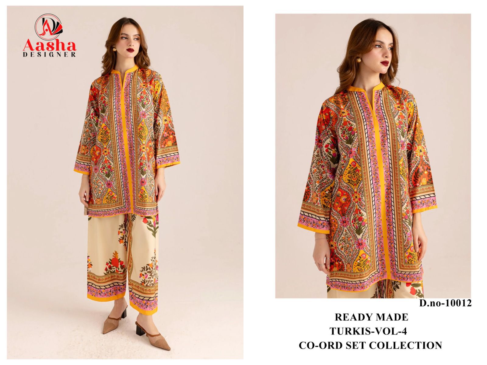 10012 Turkis Vol-4 Karachi Aasha Designer Printed Co Ord Set