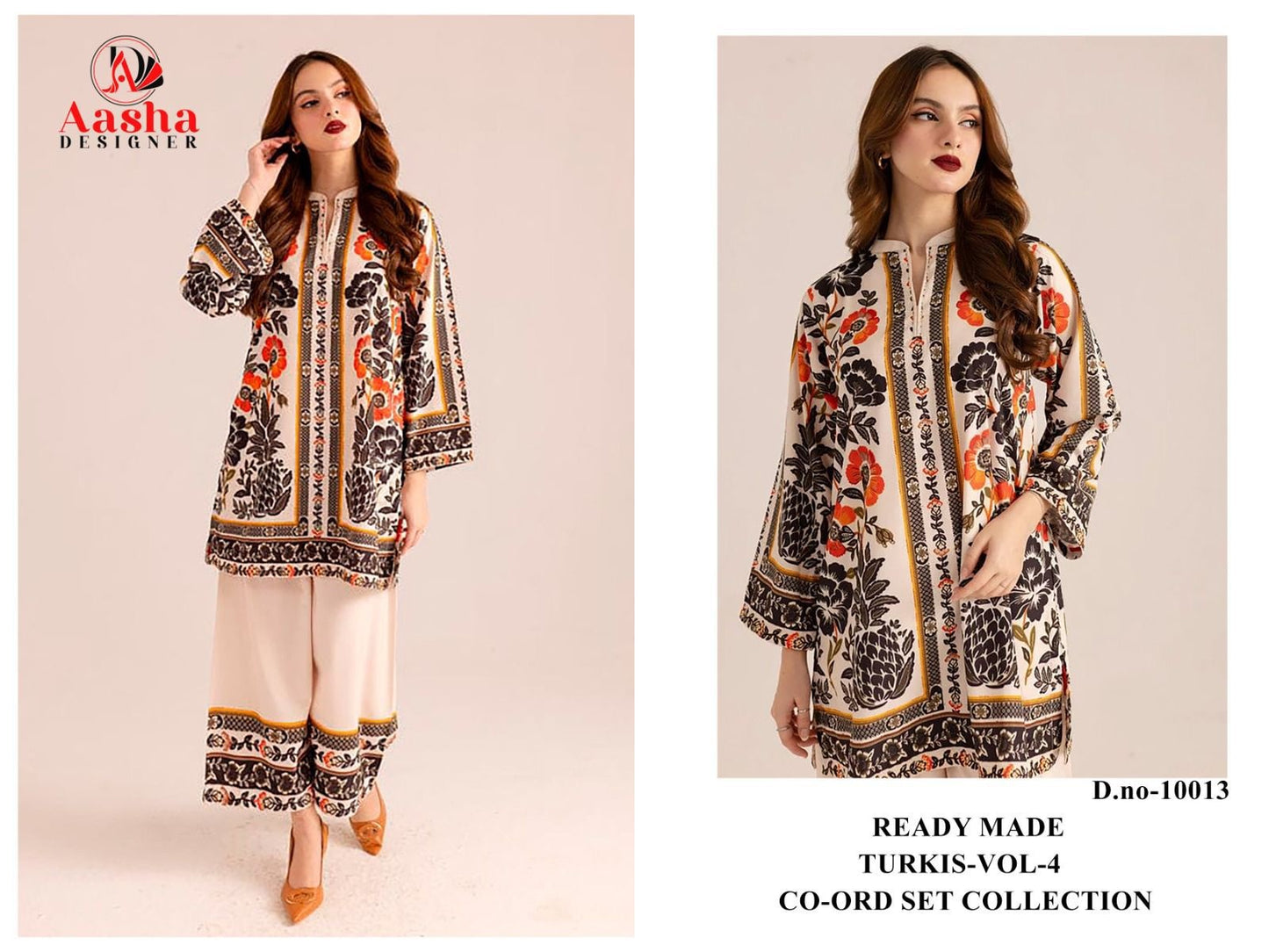 10013 Turkis Vol-4 Karachi Aasha Designer Printed Co Ord Set