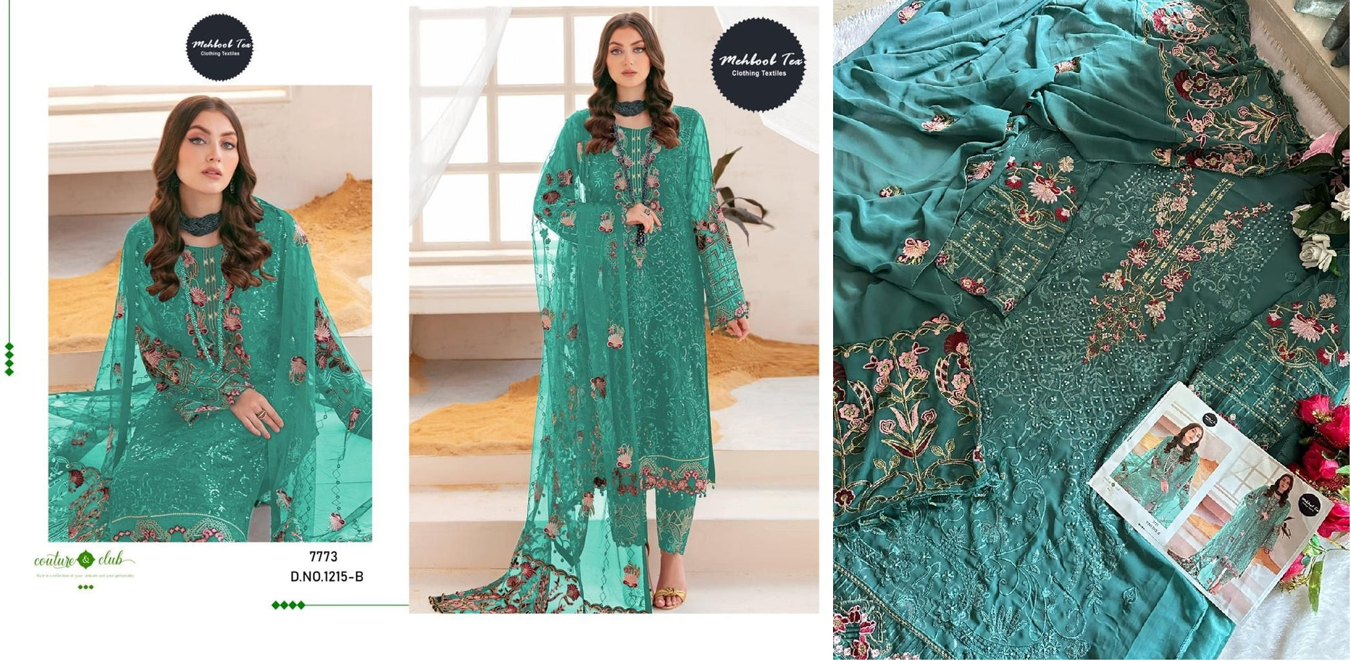 1215-B Mehboob Tex Pakistani Salwar Suits