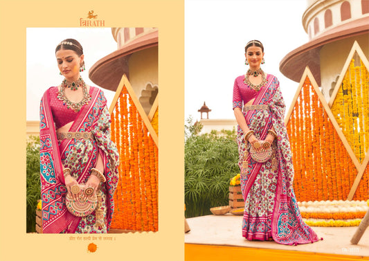 10117 Haldi Patola Trirath Sarees