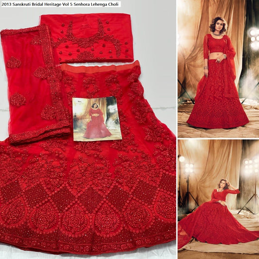 2013 Sanskruti Bridal Heritage Vol 5 Senhora Lehenga Choli