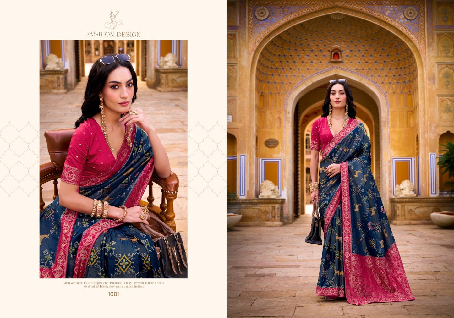 1001 Aaradhyam Trikaashi Nv Satin Sarees