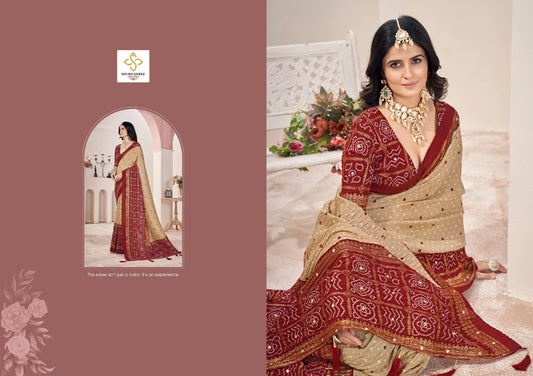 1001 Crush 4 Shubh Shree Aari Work Sarees