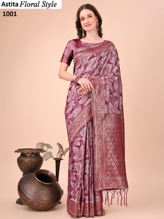 1001 Floral Style Astita Cotton Sarees