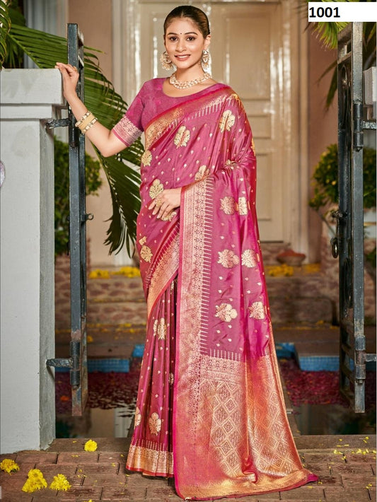1001 Gulpang Silk Bunawat Printed Sarees