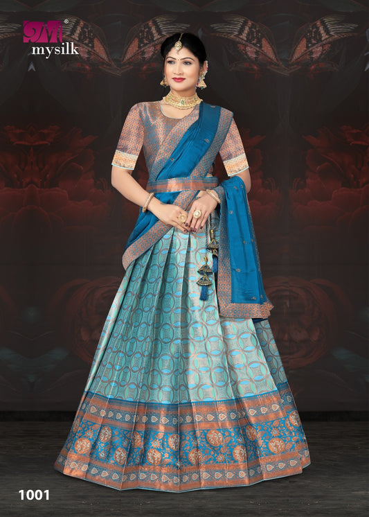 1001 Kaushalya Mysilk Rangoli Lehenga Saree