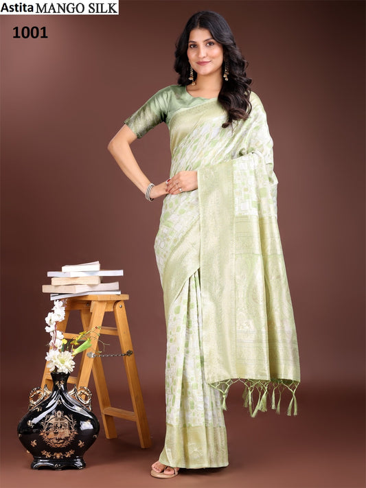 1001 Mango Astita Linen Cotton Sarees