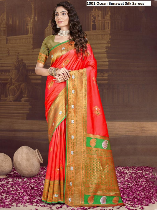 1001 Ocean Bunawat Silk Sarees
