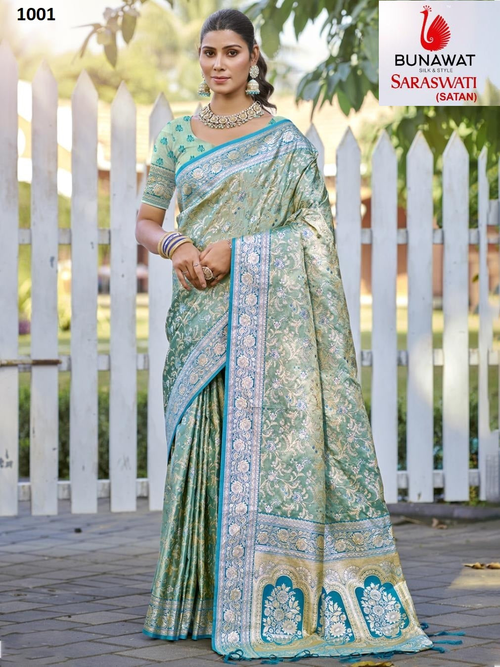 1001 Saraswati Satan Bunawat Silk Sarees