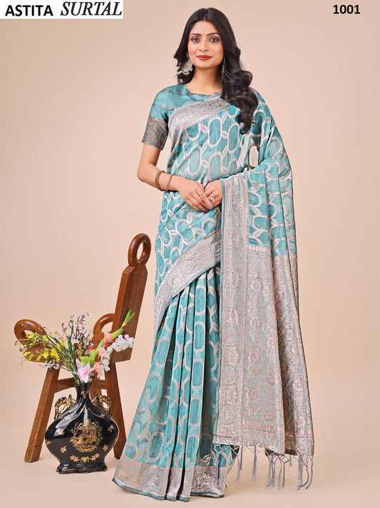 1001 Surtal Astita Linen Cotton Sarees