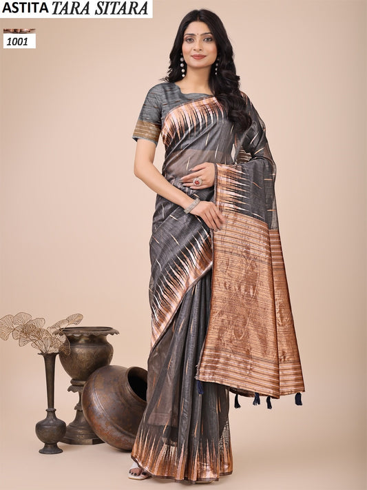 1001 Tara Sitara Astita Linen Cotton Sarees
