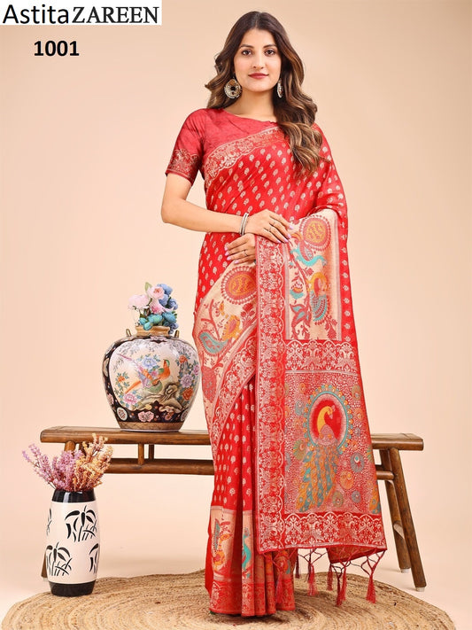 1001 Zareen Astita Linen Cotton Sarees