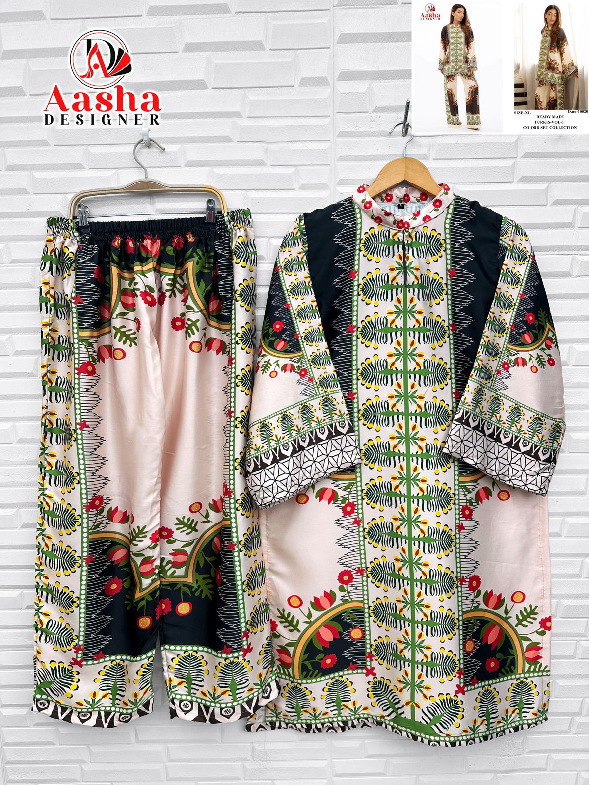 10020 Turkis Vol-6 Aasha Designer Printed Co Ord Set
