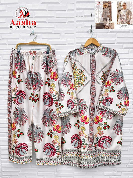 10021 Turkis Vol-6 Aasha Designer Printed Co Ord Set