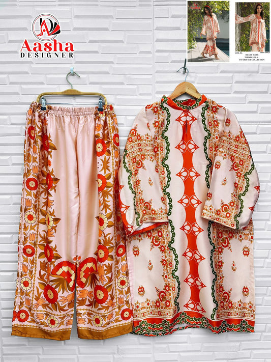 10023 Turkis Vol-6 Aasha Designer Printed Co Ord Set
