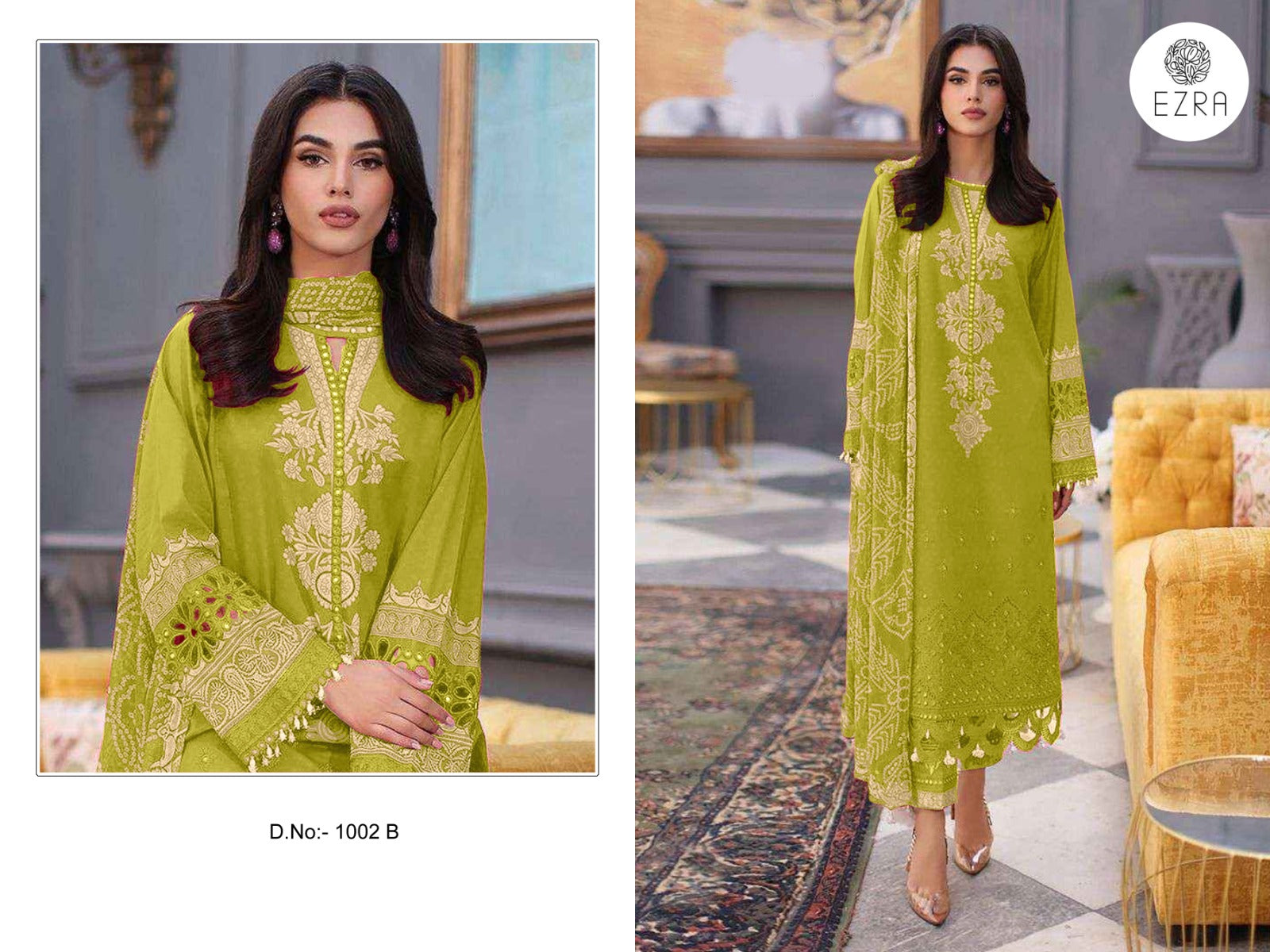 1002B Ezra Pure Cotton Pakistani Patch Suits