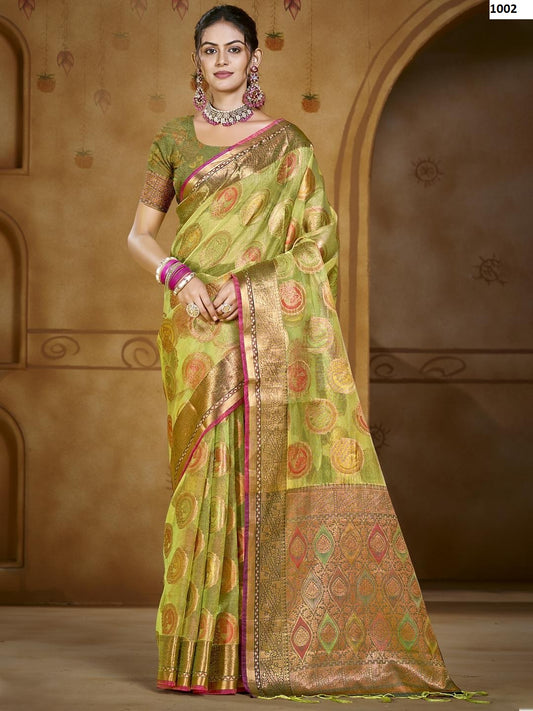 1002 Chandani Vol 3 Bunawat Organza Sarees