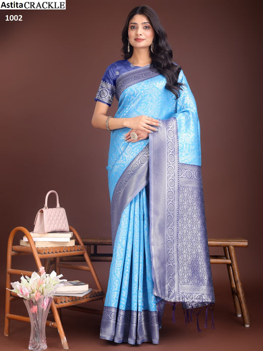 1002 Crackle Astita Silk Sarees