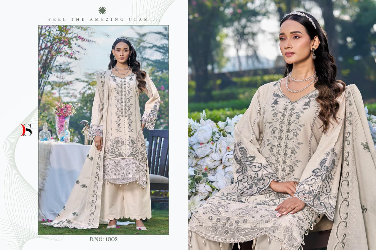 1002 Elaf 5 Deepsy Pure Cotton Pakistani Salwar Suits