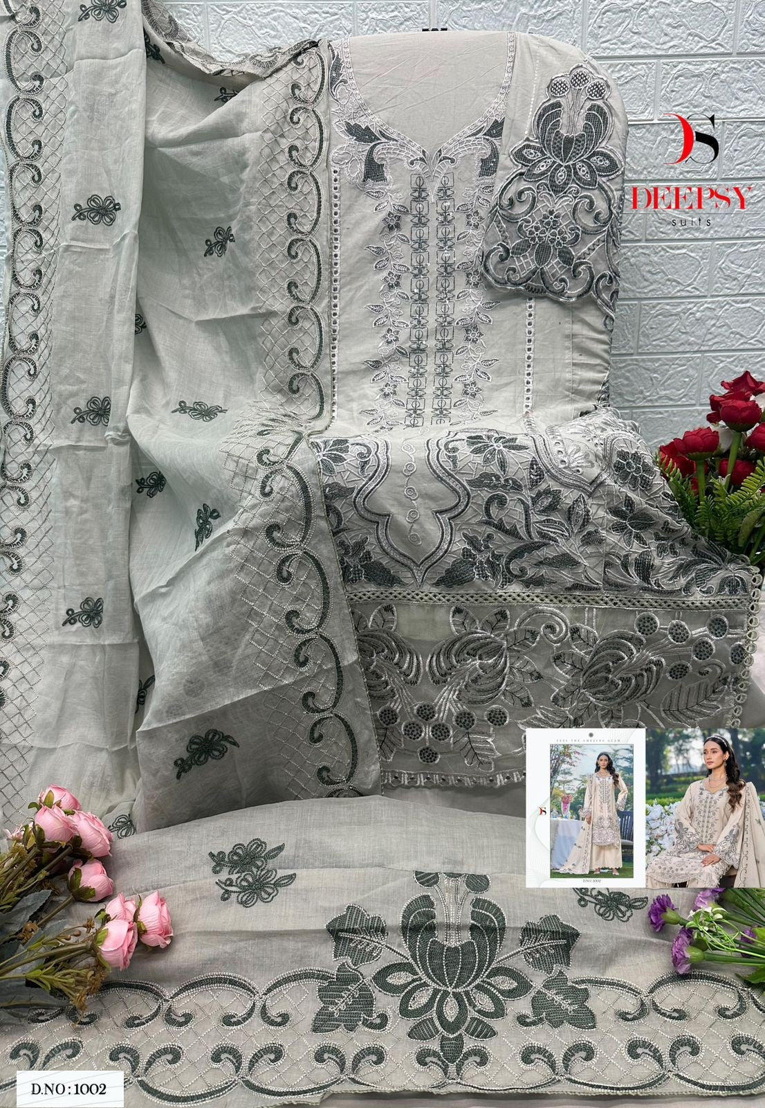 1002 Elaf 5 Deepsy Pure Cotton Pakistani Salwar Suits