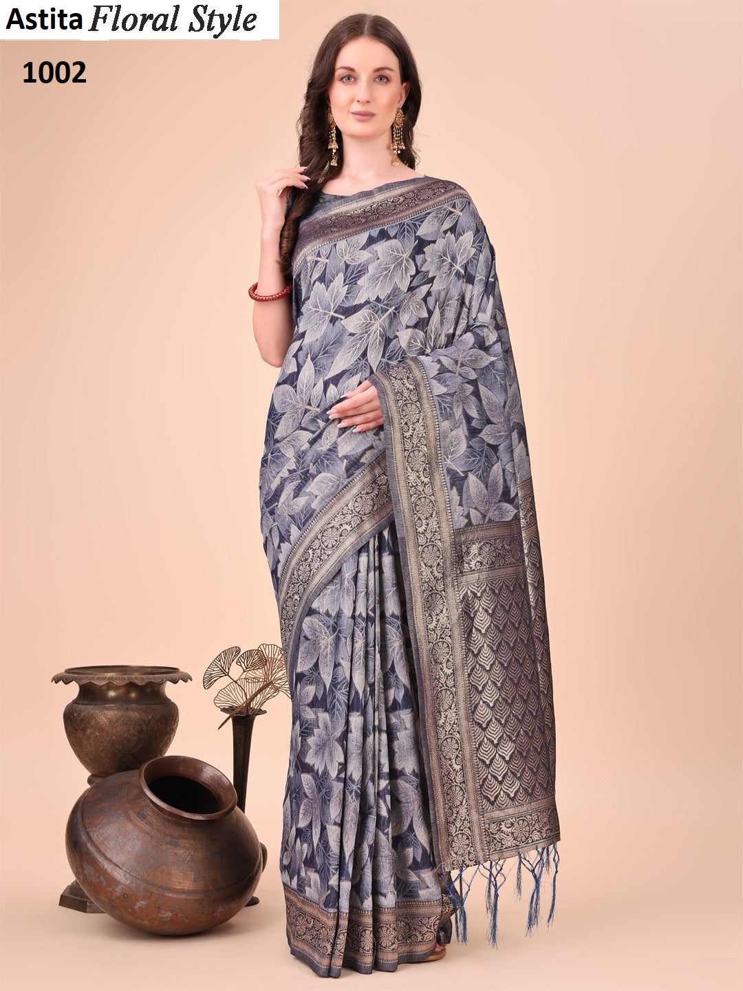 1002 Floral Style Astita Cotton Sarees