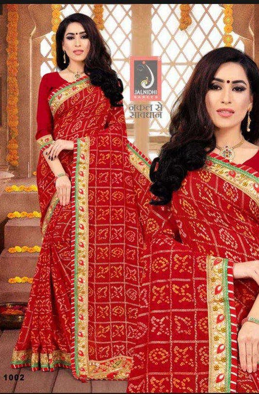 1002 Kum Kum Jalnidhi Bandhani Sarees