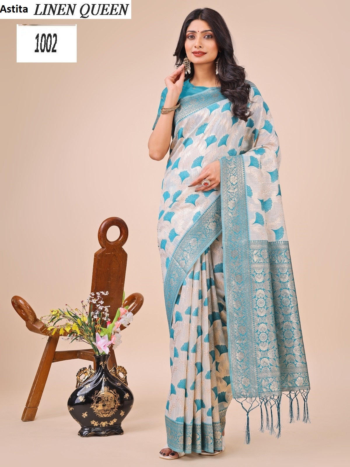 1002 Linen Queen Astita Cotton Sarees