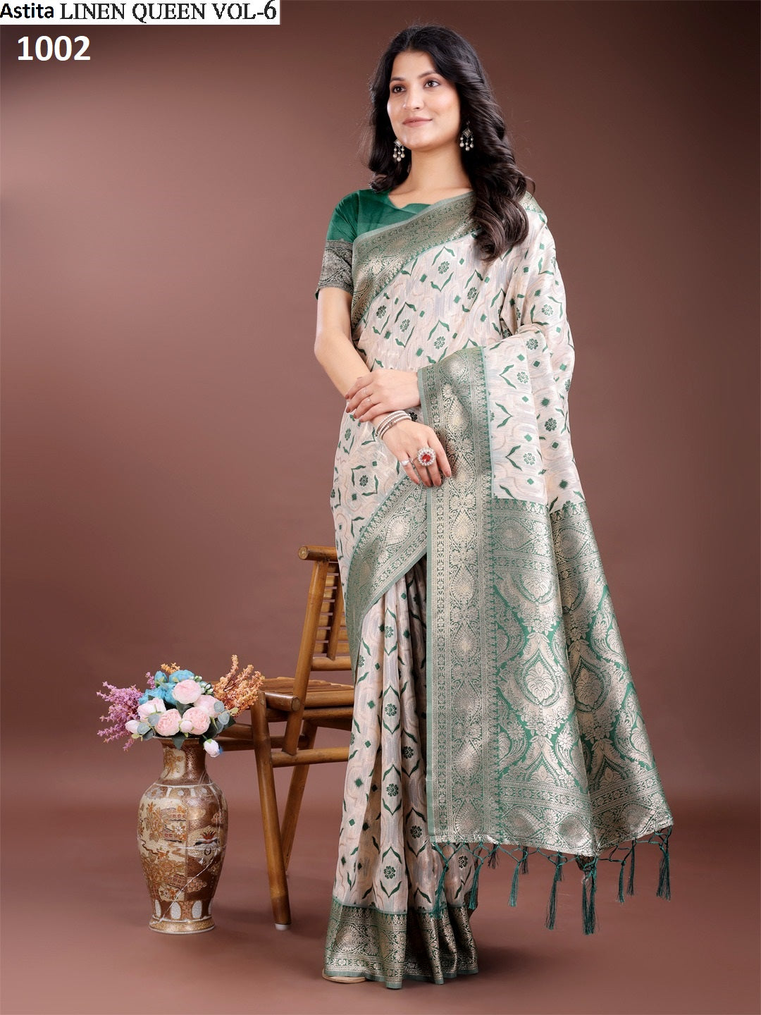 1002 Linen Queen Vol 6 Astita Printed Sarees