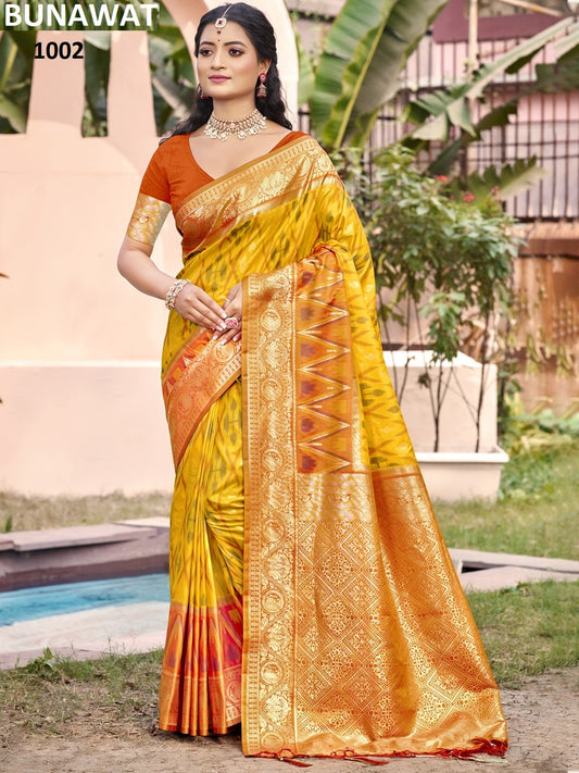 1002 Pochampalli Silk Vol 5 Bunawat Silk Sarees
