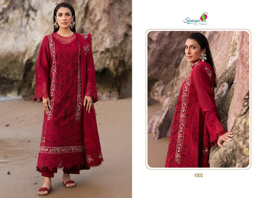 1002 Serene Premium Nx Vol -1 Saniya Trendz Embroidery Pakistani Salwar Suits