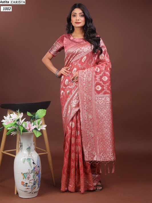 1002 Zarista Astita Linen Cotton Sarees