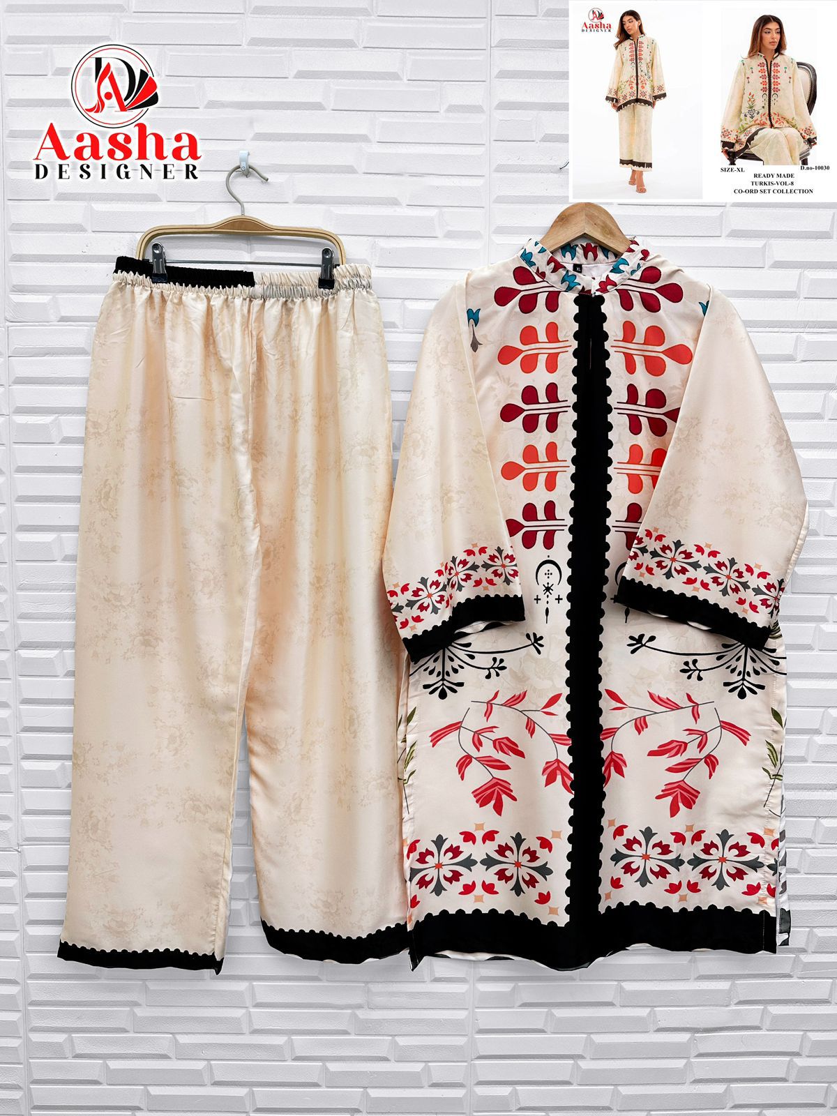 10030 Turkis Vol-8 Karachi Aasha Designer Printed Co Ord Set