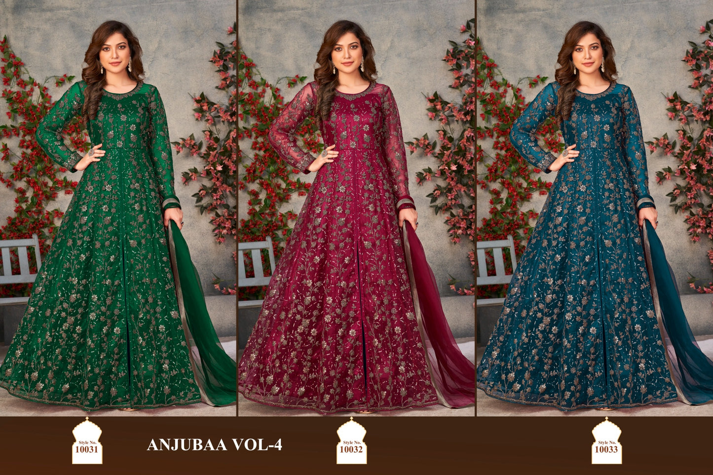 10031 Vol 4 Anjubaa Net Pakistani Salwar Suits