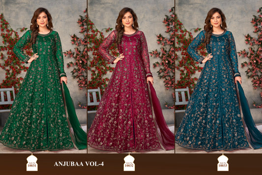 10031 Vol 4 Anjubaa Net Pakistani Salwar Suits