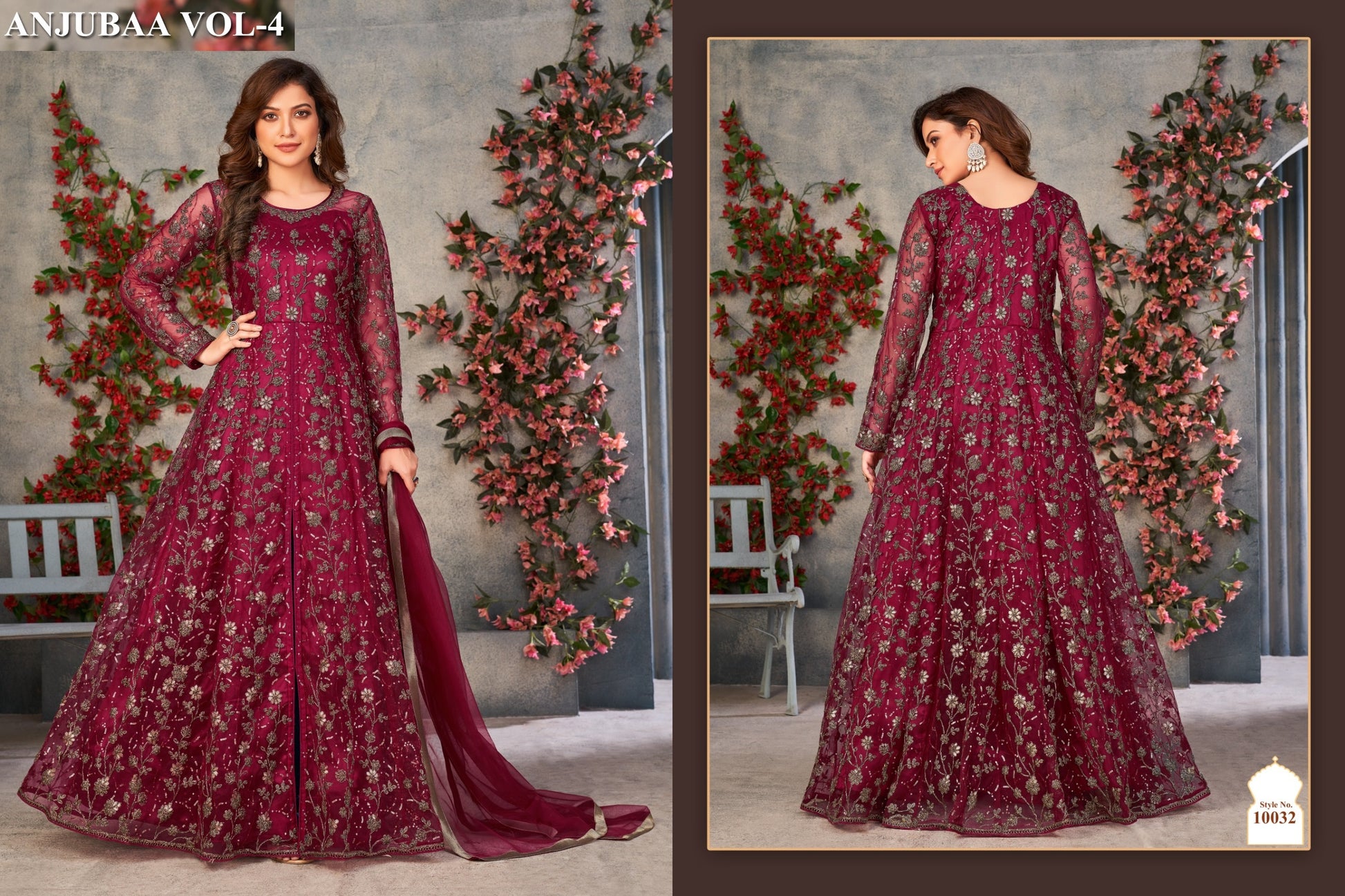 10032 Vol 4 Anjubaa Net Pakistani Salwar Suits