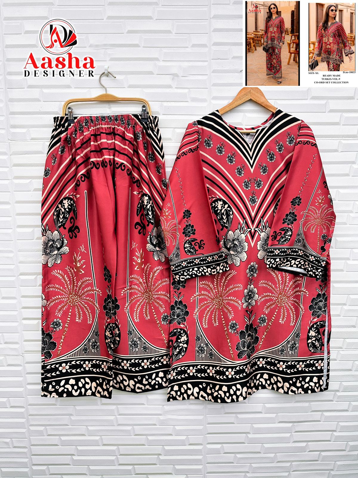 10033 Turkis Vol-9 Karachi Aasha Designer Printed Co Ord Set