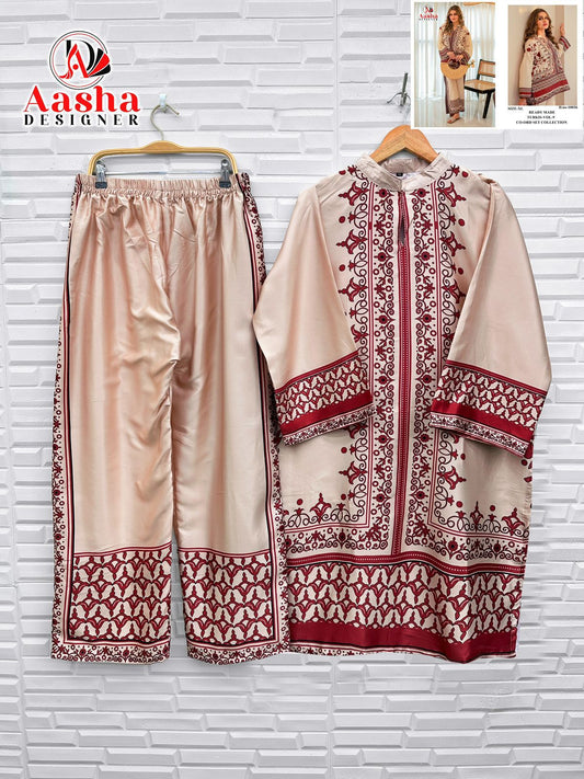 10036 Turkis Vol-9 Karachi Aasha Designer Printed Co Ord Set