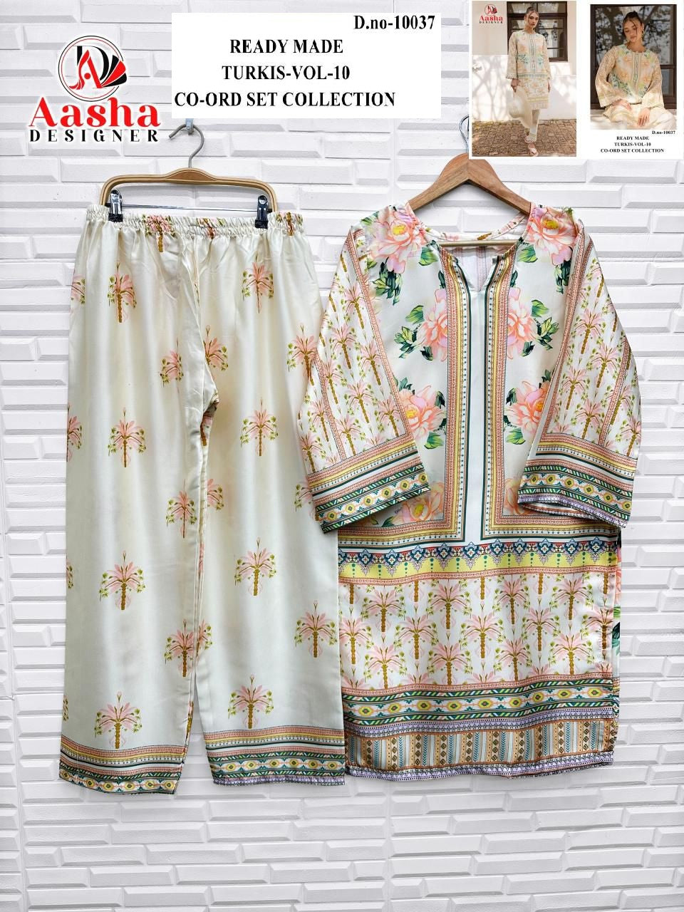 10037 Turkis Vol-10 Karachi Aasha Designer Printed Co Ord Set