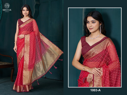 1003A Mehek Jacquard Sarees