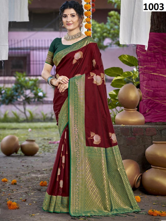 1003 Antique Bunawat Silk Sarees